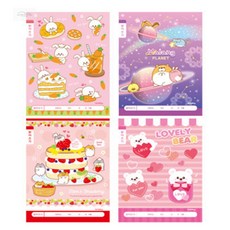 제이원잡화점 받아쓰기 공책 넓은칸 여 초등학생공책, 랜덤1개 11063