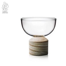 手工拉胚絞紋原創茶具套裝組耐熱玻璃杯花茶壺小茶杯主人單杯品茗杯茶壺清酒杯調酒杯造型杯聞香杯普洱茶杯XCBR0090, 1個, 款式二