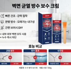 독일 품질![1초 코팅 방수!]벽면 균열 방지 방수 보수제 초강력 뿌리는 방수 코팅제 방수코팅 균열복구, 화이트, 100g, 1개