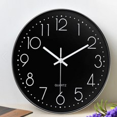 프리미엄 무소음 럭셔리 벽시계 5종, 올블랙 x 1개
