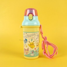 포켓몬 휴대용 유아 아동 원터치 물병, 480ml, 1개