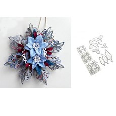 별 크리스마스 트리 장식 금속 절단 다이 스텐실 스크랩북 앨범 종이 카드 공예 엠보싱, 1개