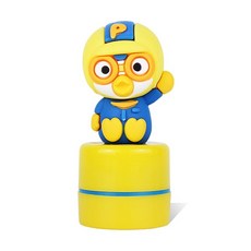 뽀로로 앉아있는 케릭터 인형 칭찬토이 스탬프 참잘했어요 도장, 레드, 1개