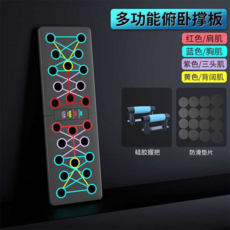 多功能俯臥撐健身板 輔助器 胸腹肌訓練, ↤↤↤陞級加强（矽膠手柄俯臥板+防滑墊）↦↦↦