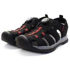 世界杯男式錶盤按鈕線帶可調節 Aqua 徒步運動涼鞋黑色紅色