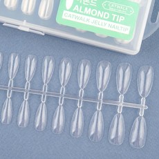 네일스토어 아몬드 네일팁 240팁 말랑 말캉팁 투명 인조손톱, 1개, 1.아몬드 240팁 W567