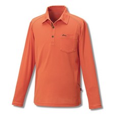 FIT 維特 男COOLMAX透氣排汗長袖POLO衫 GS1113 鮭魚澄色