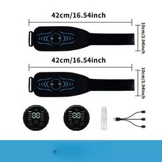도랑가게 EMS벨트 뱃살 저주파 운동 운동기구 복근, 블루 (허리 벨트 2개+손발 벨트 2개), 기본 모델명/품번