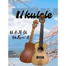 瀚悅樂器 ECCO 烏克麗麗 23吋 實木桃花心木 日本進口碳素琴弦 ukulele 初學者適用, 1個