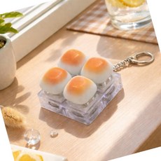 자광 구운마시멜로 LED-구운4구1p 딸깍이키링 LED미음4구키캡 테트리스게임1p 키링 키보드키링, 1개