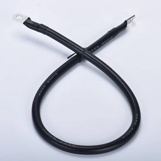 점프선 방전 케이블 공구 울트라 두꺼운 부드러운 실리콘 배터리 세트 70mm2 95mm2 50mm2 10AWG 0AWG 00AWG 000AWG 자동차 용 주석 도금 구리 연결, black, 0 AWG - 50mm2, M8-100cm length