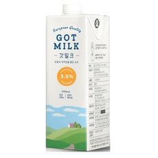 갓밀크 3.5% 멸균우유, 1L, 1개