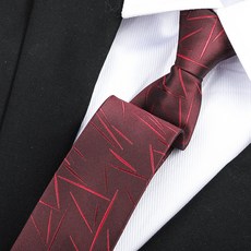 領帶男士正裝商務黑色光面窄拉鍊職業結婚新郎韓版拉鍊手打領帶6釐米酒紅雪花拉鍊默认颜色