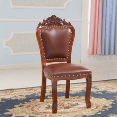 빈티지의자 유럽풍 식탁 화이트 레트로 클래식 Y01 의자 체어, Y02가죽, 1개