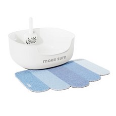 Makesure Pet Litter box貓砂盆（加贈貓砂墊 貓砂鏟）, 極光白+贈貓砂墊, 1個