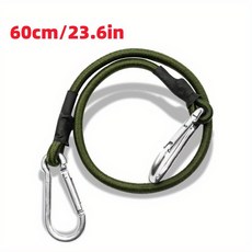 헤비 듀티 번지 코드 탄성 스트랩 문자열 카라비너 카약 사이클링 수하물 포장 밧줄 캠핑 액세서리, 60cm