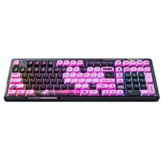 LINGBAO K98 블루투스 무선 기계식 키보드 커스텀 한글 키보드 게이밍 사무용, Tri-mode, Ellinia-10000mAh