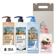 밀크바오밥 헤어바디 4종 선물세트 화이트머스크향, 3세트