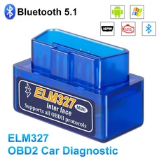 OBD2 스캐너 미니 ELM327 V2.1 코드 리더 자동차 진단 도구 엔진 점검 스캔 무선 결함 감지기, 1)Blue