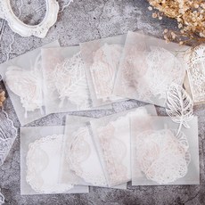 빈티지 감성 레이스 다꾸 메모지 프레임 페이퍼 8종, 3.꽃송이 (ME-1180)