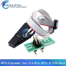 프로그래머 테스트 클립 SOP16 SOP SOIC 16 SOIC16 핀 IC 테스트 클램프 SOP16 ~ DIP8 플래시 클립 25 시리