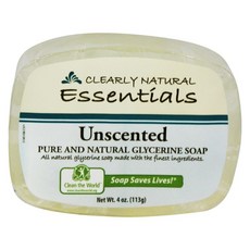 Clearly Natural 에센셜 퓨어 & 내추럴 글리세린 솝, Glycerine Soap, 무향, 113g, 1개