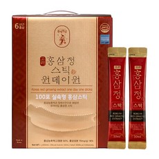 6년근 홍삼스틱 진세노사이드 1포당 11.8mg 원데이원타임 100포 [국내산], 100개, 10ml 100개, 10ml