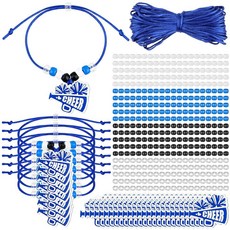 ECLATIS 24세트 여성 치어리더 특별한 선물 치어 디자인 팔찌 공예 키트 DIY 비즈 펜던트 조절 가능한 우정 응원 팀 참 하이퀄리티 주얼리 액세서리 308195