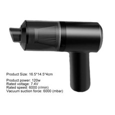 차량용 무선 진공 청소기 강력한 흡입 습식 건식 진공 청소기 휴대용 무선 자동 진공 청소기 가정 및 자동차 진공 청소기 29000Pa, 1)Black Vacuum Cleaner