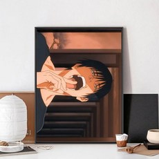 주술회전 애니메이션 토우지 DIY 아트 캐릭터 숫자 유화 취미 만화 그림 명화그리기 장식, 20x30cm, 옵션 P