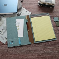 오브리즈 헤링본 메모패드 리갈패드 커버 3size, 스카이블루