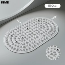 DFMEI 實心軟膠指壓板超慢跑加厚耐用家用跑步腳底雙面凸點按摩墊, 灰色軟膠指壓板40*58cm小號:如圖, 1個