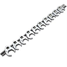 10pcs 3/8 인치 드라이브 크로우 풋 렌치 10 ~ 22mm 메트릭 SAE 제국 크롬 도금 발 오픈 엔드 스패너