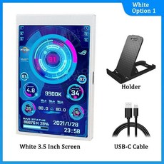 컴퓨터 보조 모니터 3.5인치 미니 디스플레이 IPS USB, 3.5인치 Kit 화이트 1