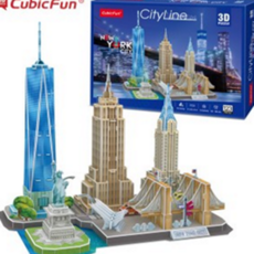 어린이 입체 퍼즐 종이 랜드마크 건축물 성인 입체 퍼즐 모형 디오라마 창의력 장난감 만들기 집중력 가족