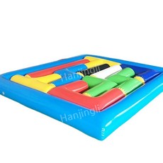 에어바운스 운동회 슈팅 스포츠 완구 단체 2.5x2.5m 평면형 팽창식 경기 게임 장애물, E.3.5x3.5x0.3미터플랫을두껍게합니다