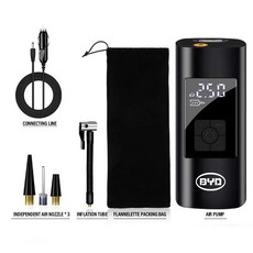 휴대용 자동차 타이어 공기 주입기 스마트 디지털 펌프 자전거 보트 에어, 2. BYD, 1개