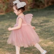 女童精靈公主連衣裙 無袖夏裝 周歲禮服