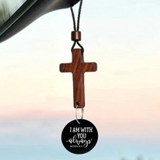 리코아 차량용 십자가 기도 교회, 1개, 브라운