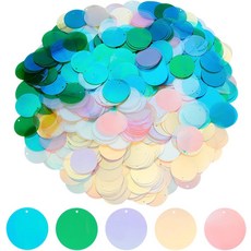 750개 납작하고 둥근 큰 스팽글 공예 무지개빛 스팽글 장식, Mixed Color, 750