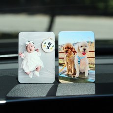 [당일출고] 메탈 차량용액자 사진을 보내주세요 대시보드형(기본형), 1개, 5cmX5cm(정사각형)