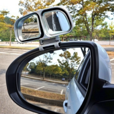 듀얼 사각지대 보조미러 주차보조미러 초보운전 미러, a95듀얼보조미러-블랙-보조석(낱개), 1개