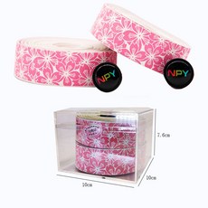 도로 자전거 바 테이프 핸들 스트랩 사쿠라 패턴 완충기 소프트 그립 자갈 커버, 1개