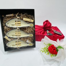 Lovely Farm 人造單支花束 + 零用錢禮物組, 黃魚乾 + 紅色, 1個