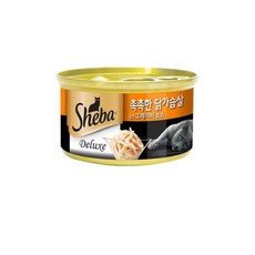 쉬바 반려묘용 간식 캔, 촉촉한 닭가슴살, 85g, 12개