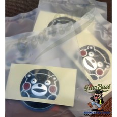 Honda 本田 熊本熊 KUMAMON 油箱蓋裝飾金屬貼紙 機車個性化貼飾, 1個, 正版本田官方徽章 KUMAMON熊本熊, Black