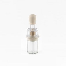 Lestar 二合一分離式油刷瓶 油刷瓶 刷油瓶 擠油 刷油 新舊油分離 密封 矽膠刷頭, 白色, 1個