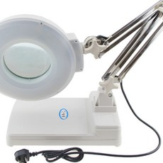 스탠드 확대경 탁상용 돋보기 고배율 3배 10배 유리 LED 녹색 조명, A. 86C 5X 블루 유리 LED