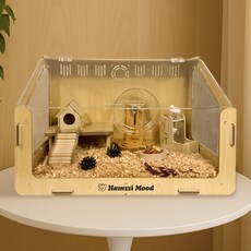 햄찌무드 원목 햄스터집 케이지 급수기, 1개, 대형 60cm 단품