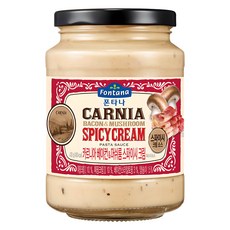 歐洲 Fontana 卡尼亞培根及蘑菇辣味奶油義大利麵醬, 1個, 430g